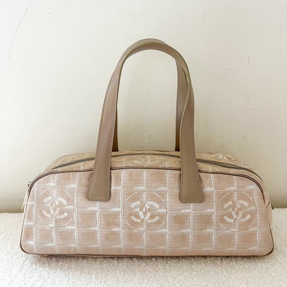 Chanel Travel Line Beige Canvas and Leather East West Bag - Picture 1 of 12